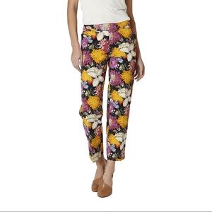 Anthro Elevenses Watercolor Floral Pants size 8 🌸